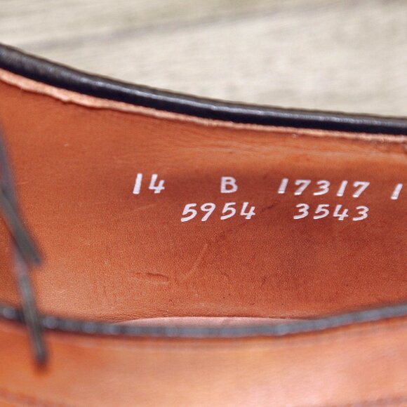 *NIB* $395 Allen Edmonds HILLCREST Derby 14 B Narrow Chestnut *add $15 new Trees main image 4